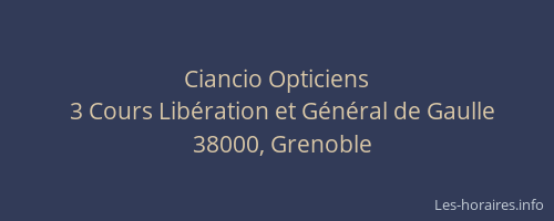Ciancio Opticiens