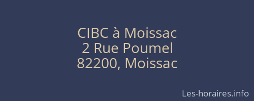 CIBC à Moissac