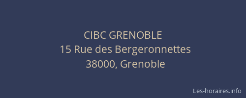 CIBC GRENOBLE