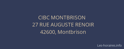 CIBC MONTBRISON