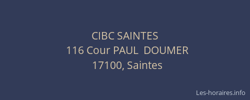 CIBC SAINTES