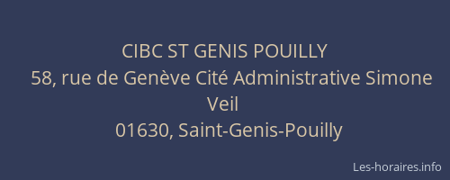 CIBC ST GENIS POUILLY