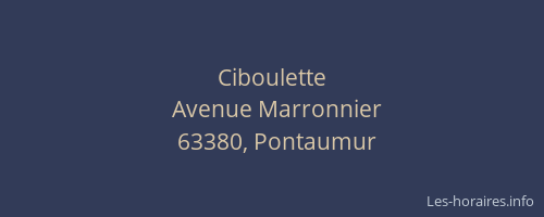 Ciboulette