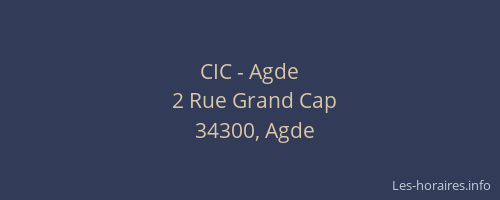 CIC - Agde
