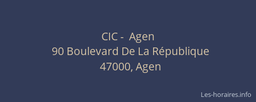 CIC -  Agen