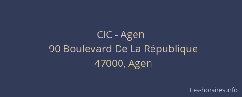 CIC - Agen