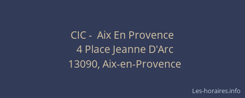 CIC -  Aix En Provence