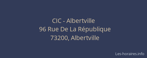 CIC - Albertville
