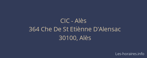CIC - Al&egrave;s
