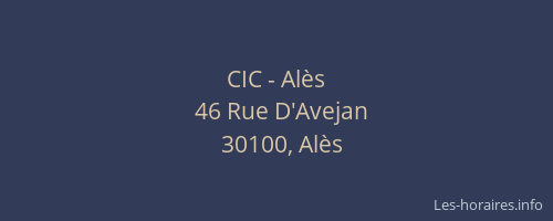 CIC - Al&egrave;s