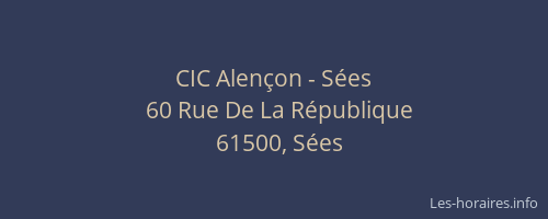 CIC Alençon - Sées