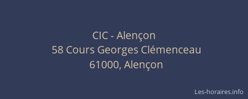 CIC - Alençon