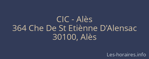 CIC - Alès