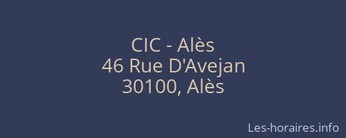 CIC - Alès