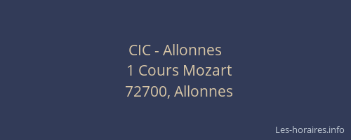 CIC - Allonnes