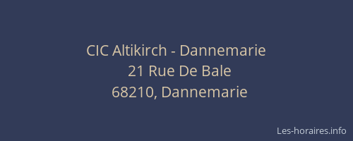 CIC Altikirch - Dannemarie