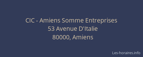 CIC - Amiens Somme Entreprises