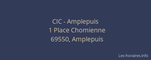 CIC - Amplepuis