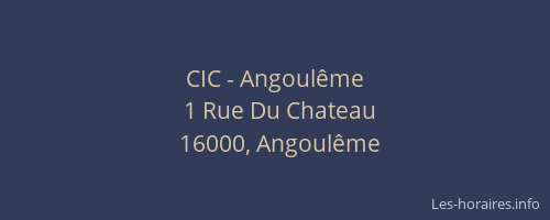 CIC - Angoulême