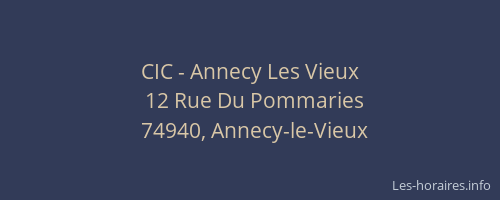 CIC - Annecy Les Vieux