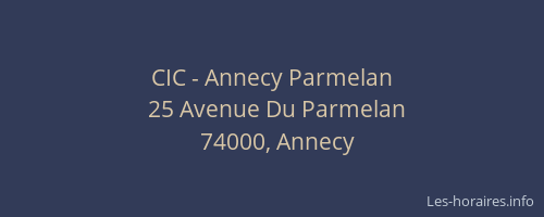 CIC - Annecy Parmelan