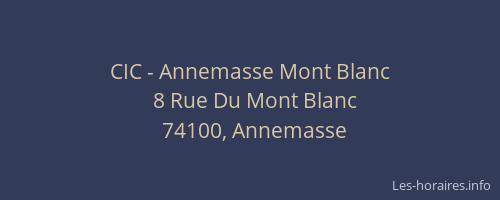 CIC - Annemasse Mont Blanc