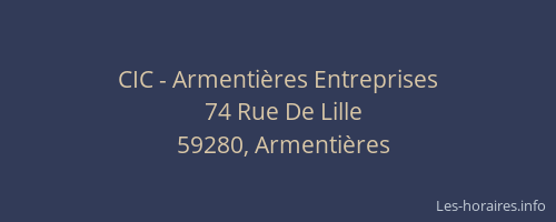CIC - Armentières Entreprises