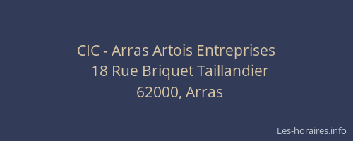 CIC - Arras Artois Entreprises