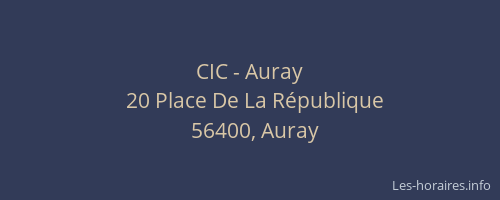 CIC - Auray