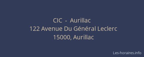 CIC  -  Aurillac