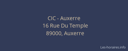 CIC - Auxerre