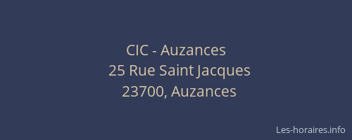 CIC - Auzances