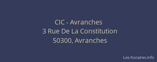 CIC - Avranches