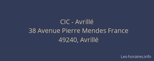CIC - Avrillé
