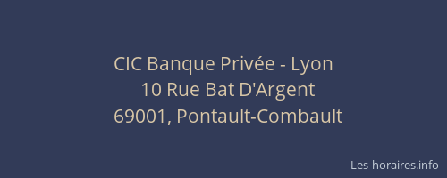 CIC Banque Privée - Lyon