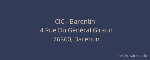 CIC - Barentin