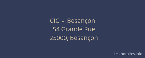 CIC  -  Besançon