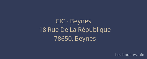 CIC - Beynes