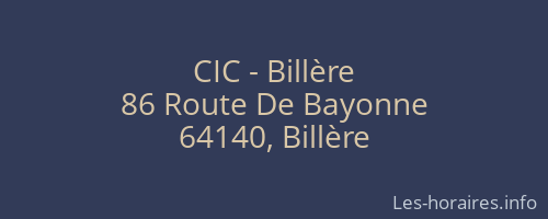 CIC - Billère