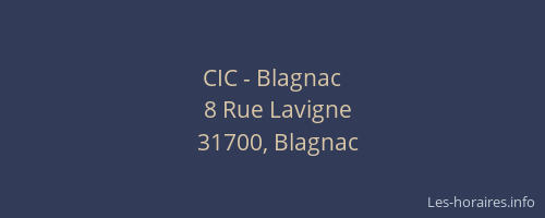 CIC - Blagnac