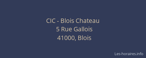 CIC - Blois Chateau