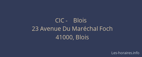 CIC -    Blois