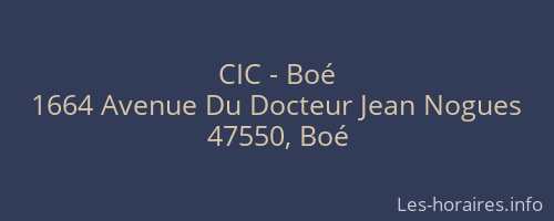 CIC - Boé