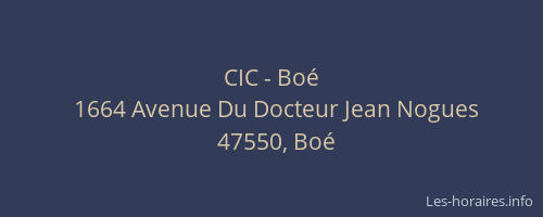 CIC - Bo&eacute;
