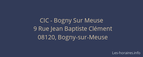 CIC - Bogny Sur Meuse