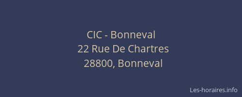 CIC - Bonneval