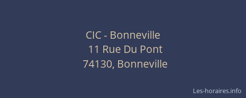 CIC - Bonneville