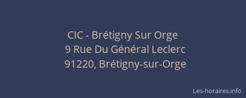 CIC - Brétigny Sur Orge