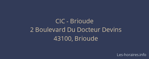CIC - Brioude