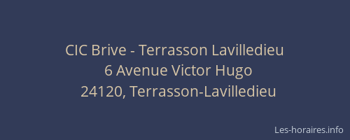 CIC Brive - Terrasson Lavilledieu